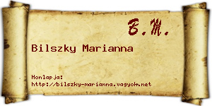 Bilszky Marianna névjegykártya